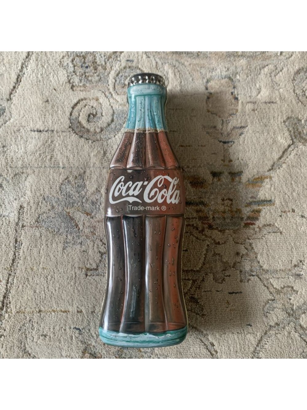 VINTAGE Coca-Cola Collectible Metal Tin "Coke Bottle" Circa 1996